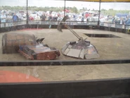 CHIP fights Destructosaur and Terrorhurtz at an event in 2002