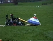 TyphoonFlipTest.jpg (98 KB) The team test whether the gyroscopic spinning of Typhoon will keep it upright when flipped