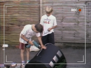 Loco's bodyshell receives additional work, in a clip form the team's video diary shown in Robot Wars Revealed