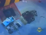 Tyranabot drives near the immobile Ninjitsu