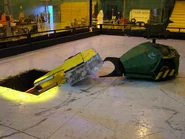 The Team Make Robotics Sgt. Bash pitting The Saint at a live event