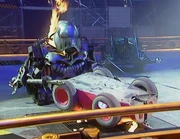 Sir Killalot roasts Robopig, only to catch fire himself