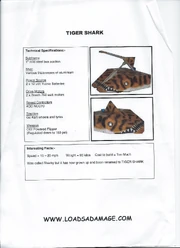 A flyer with information about Tiger Shark