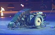 Robogeddon after its clash with Hypno-Disc