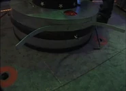 Wizard's adaptation for the Football Trial, shown in a close-up on Robot Wars Revealed