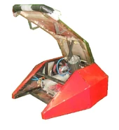 Turbulence with its red colour scheme, with its flipper open.