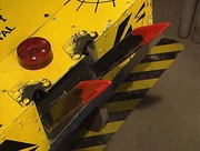 Panic Attack's forks, painted red for the Semi-Finals