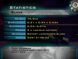 Blade stats