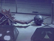 Dead Metal pushes the ball into the goal, putting Wedgehog through