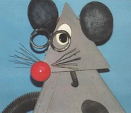 Close-up of Eubank the Mouse's head from Robot Wars: The Official Magazine