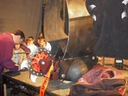 The Bat undergoing repairs