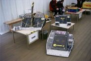 All three of the Cassius robots attending a live event