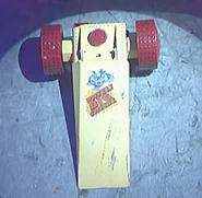 Top view of Wheely Big Cheese in the arena