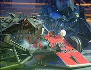 Dead Metal slices the hapless Thing 2