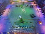 Sting tries to get to the ball, but Cassius gets to it first