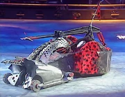 Razer drags Diotoir across the arena