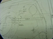 Design diagram for Shogun, highlighting the placement of the onboard air reservoir (The Making of Robot Wars)