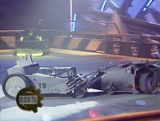 T 2 stops the blade of The Darke Destroyer