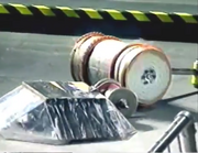 Frank takes damage to its tire treads from Gutrip