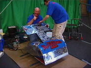 Bulldog Breed 3 in the pits at Kent Robot Wars 2001