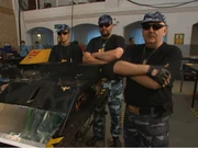 Bryan Kilburn, Ken Burt and Mike Onslow during the filming of Series 2