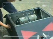 Havoc's motors burn out, in a clip from the team's video diary shown in Robot Wars Revealed