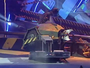 Griffon unsuccessfully tries to flip Sergeant Bash