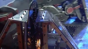 Refbot tries to push Wild Thing free of Vader in Round 1