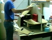 The construction of the original Dreadnaut, shown in The Making of Robot Wars