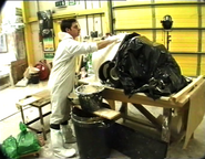 Matilda's shell being moulded