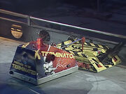 X-Terminator pins Panic Attack against the wall