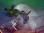 Matilda pushes the immobile Sting