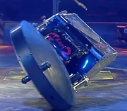 Chaos 2 and Crushtacean balance on their sides