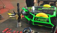 Carbide in The Pits with its trophy (Series 10)