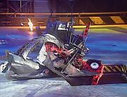 The worse-for-wear Diotoir is pitted by Razer at the end of the International League Championship