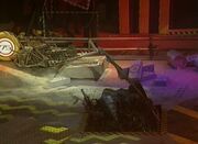 Mortis (centre) attacks Dead Metal at the end of its second Pinball run