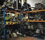 Both Classic-era builds of Dead Metal (top-right) stored in the warehouse