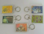 The five holographic keyrings, one was available with each issue