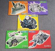 The five House Robot mouse mats, one was available with each issue