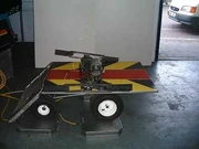 A side view of Run Away in the pits during filming for Extreme Warriors 1