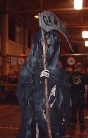 Grim reaper mascot