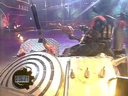 Refbot pushes Wild Thing as it attacks Hypno-Disc