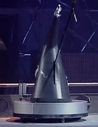 Front-on shot of The Witch in the arena