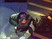 Loco pushes GroundHog into Shunt