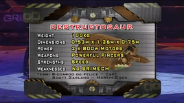 Destructosaur stats