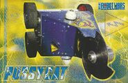 Pussycat on a poster from Issue 11 of the original Robot Wars Magazine (Series 4)