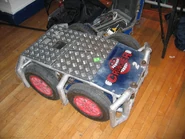 Cruncher 2 at a live event without its pincers