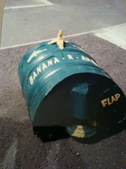 Banana-R Armour from one end, with its cutting disc visible