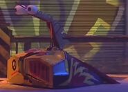 Rear view of Robochicken at the end of Round 2