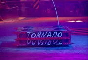 Tornado from the side in the arena